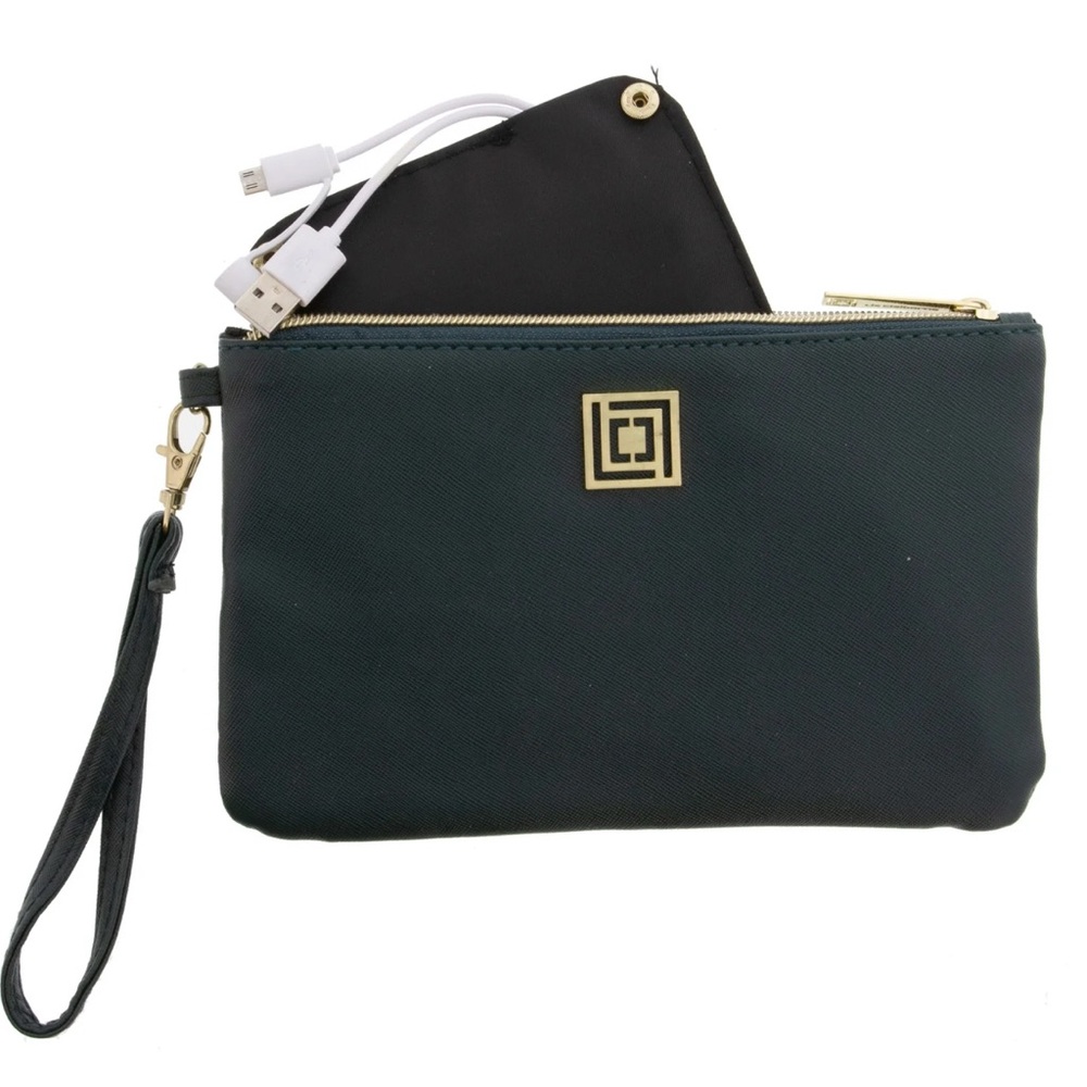 Liz Claiborne Navy Blue wristlet with Power Bank